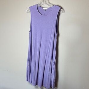 Lavender Sleeveless Midi Dress